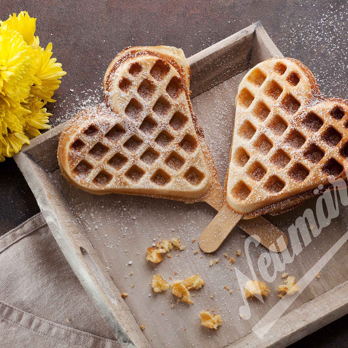 Waffel-Herz am Stiel Wechselplatten für Thermocook®