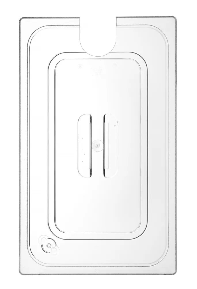 Gastronorm-Deckel mit Sous-Vide-Stab-Aussparung, GN 1/1, Transparent, 530x325mm Gastronorm-Deckel mit Sous-Vide-Stab-Aussparung, GN 1/1, Transparent, 530x325mm