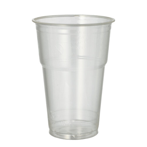 20160 Kaltgetränkebecher, PLA "pure" 0,4 l Ø 9,5 cm · 13,2 cm glasklar mit Schaumrand
