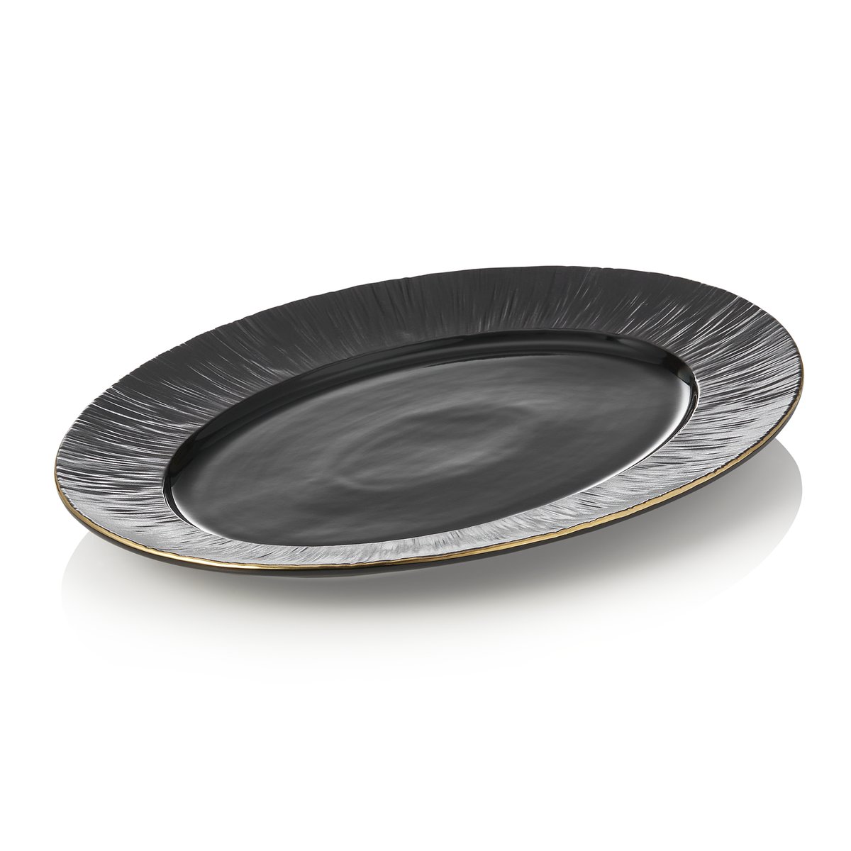 Platte Set MAYA KURO, 33 x 24,5 cm, schwarz