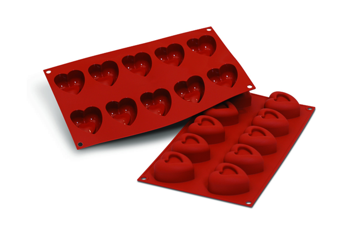 Silikonbackform Herz "Passion", 56 x 52 mm