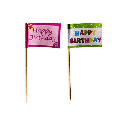 172800 Deko-Picker 8 cm "Happy Birthday"
