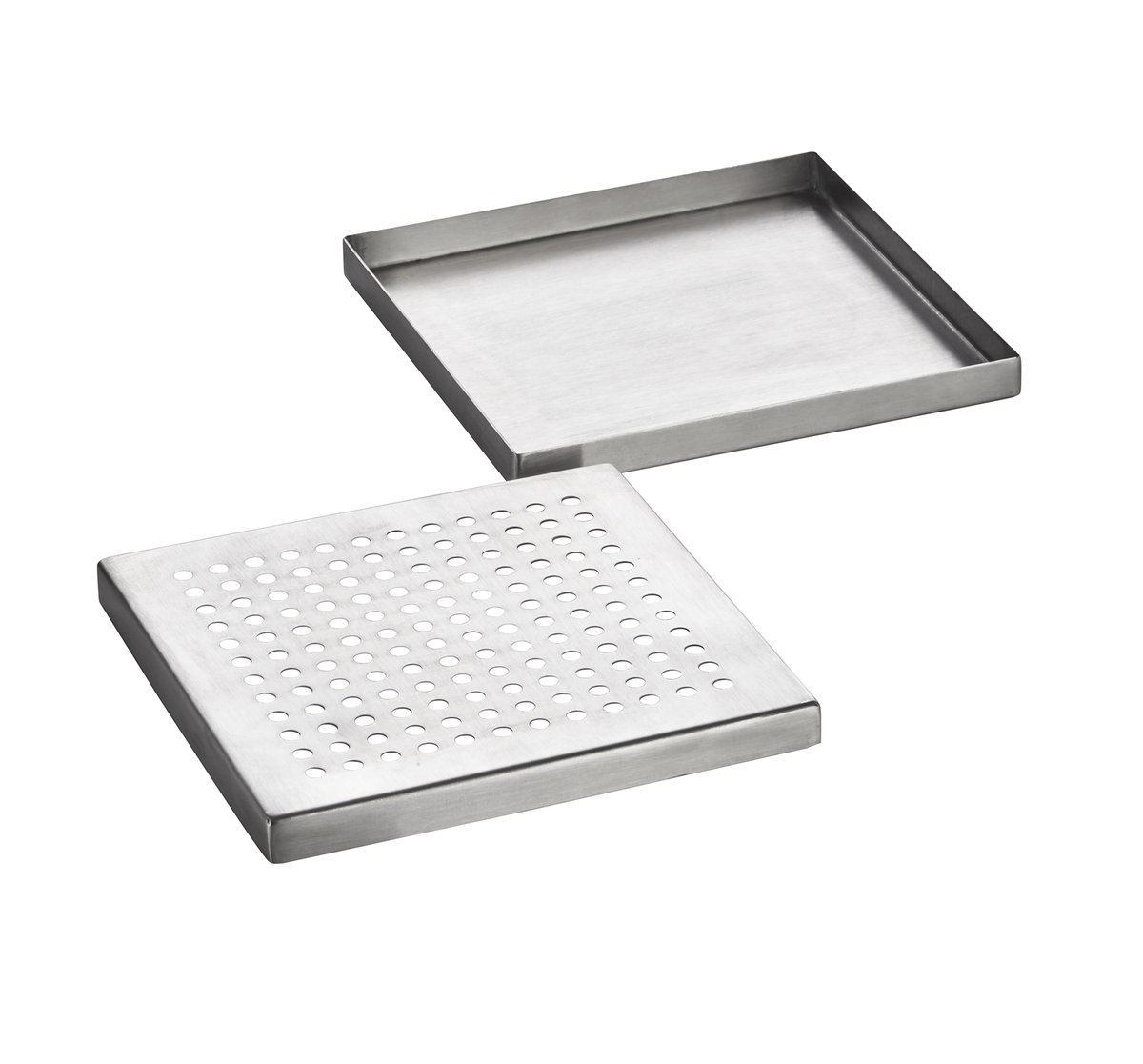Abtropfblech, 15,3 x 15,3 x 1,5 cm, Chromnickelstahl