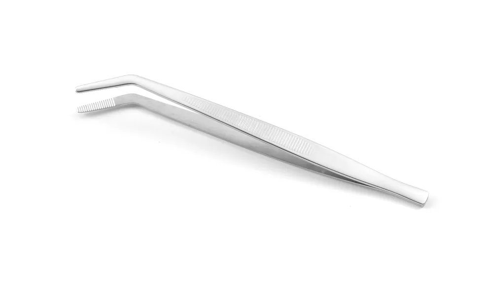 Pinzette, gebogen, (L)160mm