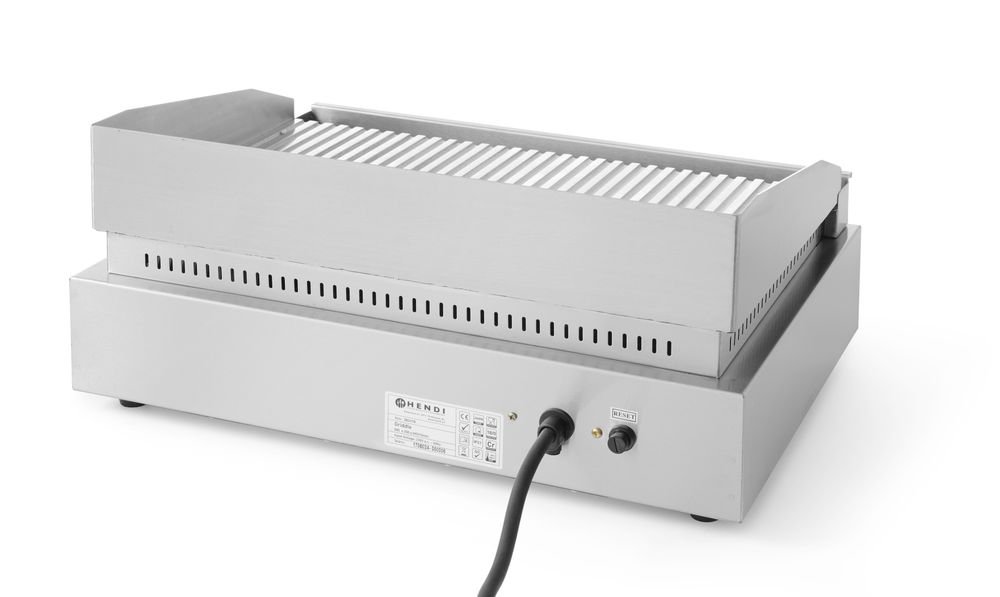 Grillplatte, HENDI, Profi Line, gerillte Ausführung, 230V/2400W, 550x435x(H)245mm