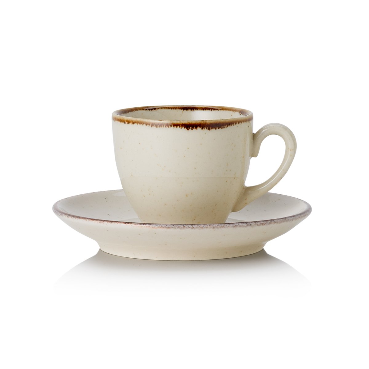 Espresso- und Untertasse 0,1 L, 6 Stk., (H) 7,5 cm