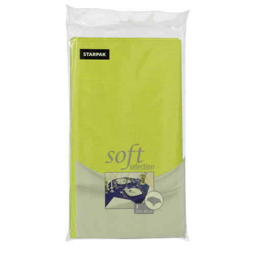 10 Tischdecke, stoffähnlich, Vlies "soft selection" 120 cm x 180 cm limonengrün 720 Tischdecke, stoffähnlich, Vlies "soft selection" 120 cm x 180 cm limonengrün