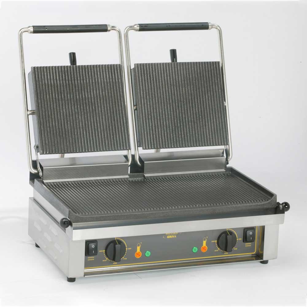 ROLLER GRILL Kontaktgrill doppelt, 4 kW, Abmessung 600 x 385 x 220 mm (BxTxH) ROLLER GRILL Kontaktgrill doppelt, 4 kW, Abmessung 600 x 385 x 220 mm (BxTxH)