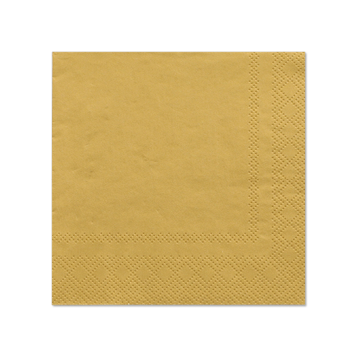 280 Servietten, 3-lagig 1/4-Falz 25 cm x 25 cm gold 41160 Servietten, 3-lagig 1/4-Falz 25 cm x 25 cm gold