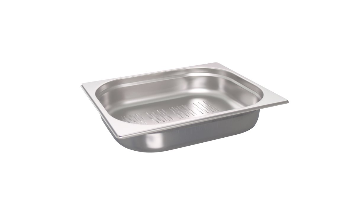 GN 1/2 Behälter gelocht, Edelstahl, 65 mm