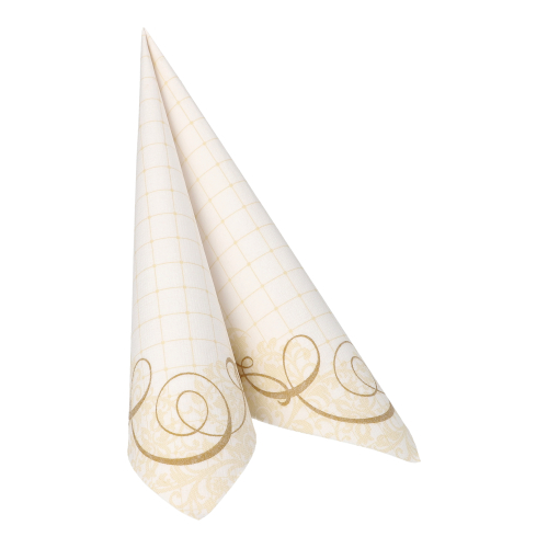 12500 Servietten "ROYAL Collection" 1/4-Falz 40 cm x 40 cm gold "Megan"