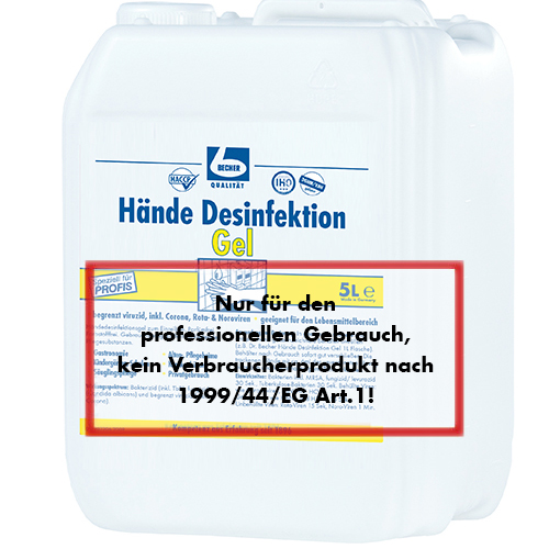 Dr. Becher Hände Desinfektion 5 l Gel Dr. Becher Hände Desinfektion 5 l Gel
