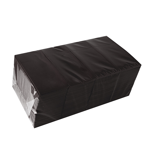 14400 Bestecktaschen, Airlaid 40 cm x 33 cm schwarz mit Besteckfalz