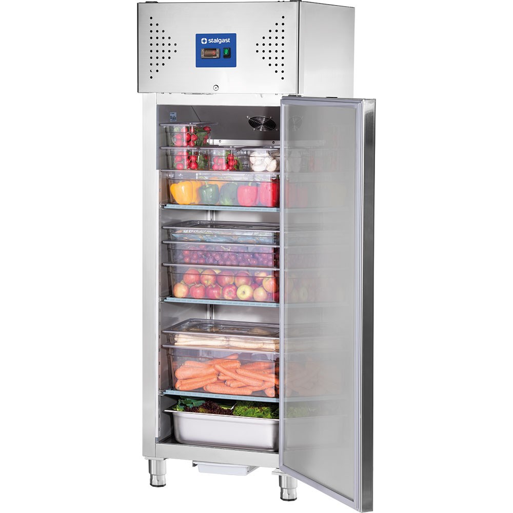 Edelstahl-Kühlschrank, GN 2/1, 680x810x2010 mm (BxTxH)