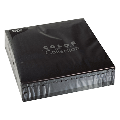 800 Servietten, 2-lagig 1/4-Falz 40 cm x 40 cm schwarz 19200 Servietten, 2-lagig 1/4-Falz 40 cm x 40 cm schwarz