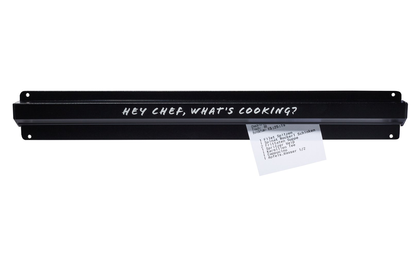 Bonschiene, mit Schriftzug, 46 cm, Aluminium