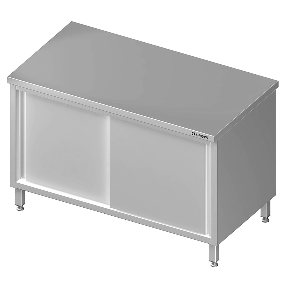 Durchreicheschrank mit Schiebetüren, 900x600x850 mm, ohne Aufkantung, verschweißt Durchreicheschrank mit Schiebetüren, 1800x700x850 mm, ohne Aufkantung, verschweißt