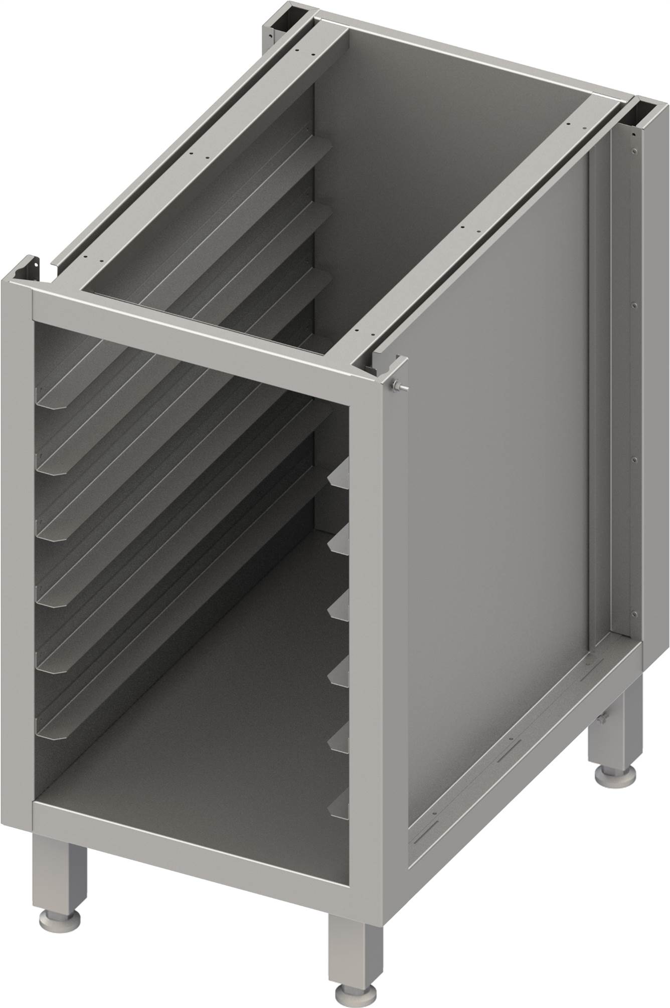 Unterschrank Boxversion 2.0, für Beine/Sockelrahmen, mit GN-Register 750x640x660 mm