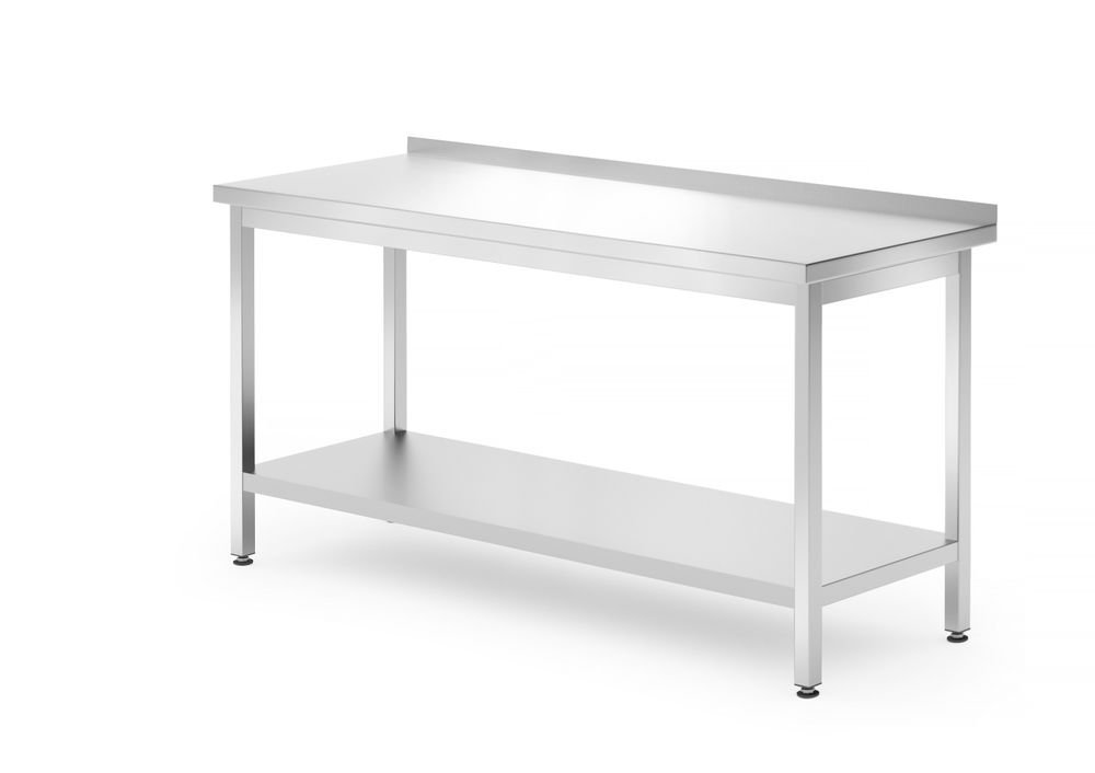 Wandtisch mit Ablage – verschraubt, Tiefe 700 mm, HENDI, Kitchen Line, 1600x700x(H)850mm Wandtisch mit Ablage – verschraubt, Tiefe 700 mm, HENDI, Kitchen Line, 1600x700x(H)850mm