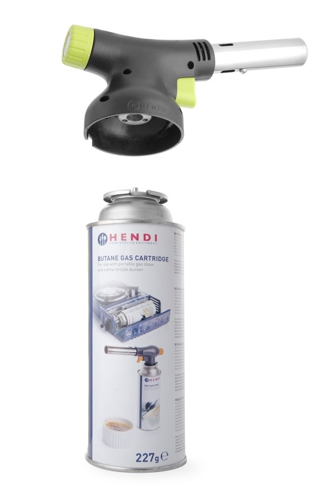 HENDI Jet Crème-Brûlée-Brenner - Set mit Kartusche, HENDI, 175x68x(H)260mm