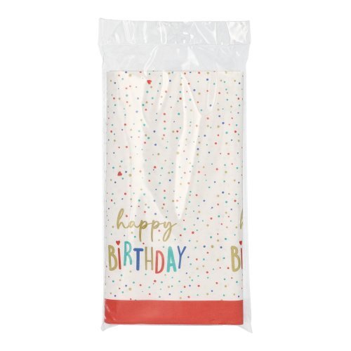 765 Tischdecke, Papier 120 cm x 180 cm "Happy Birthday"