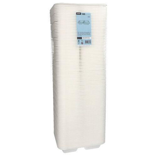 1800 Siegelschalen, XPS 2-geteilt 1000 ml 4,2 cm x 21,2 cm x 24,7 cm weiss laminiert