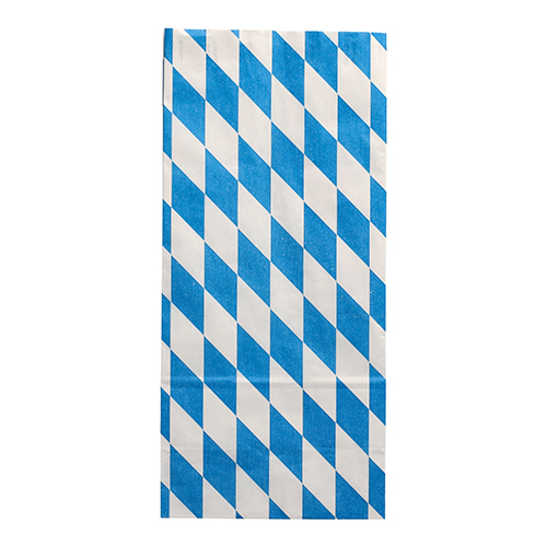 18000 Hähnchenbeutel, Papier mit Alu-Einlage 28 cm x 13 cm x 8 cm "Bayrisch blau" 1/1