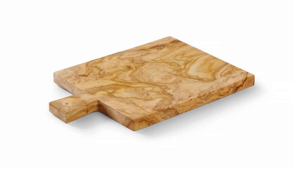 Schneide- und Servierbrett aus Olivenholz, HENDI, 340x230x(H)22mm