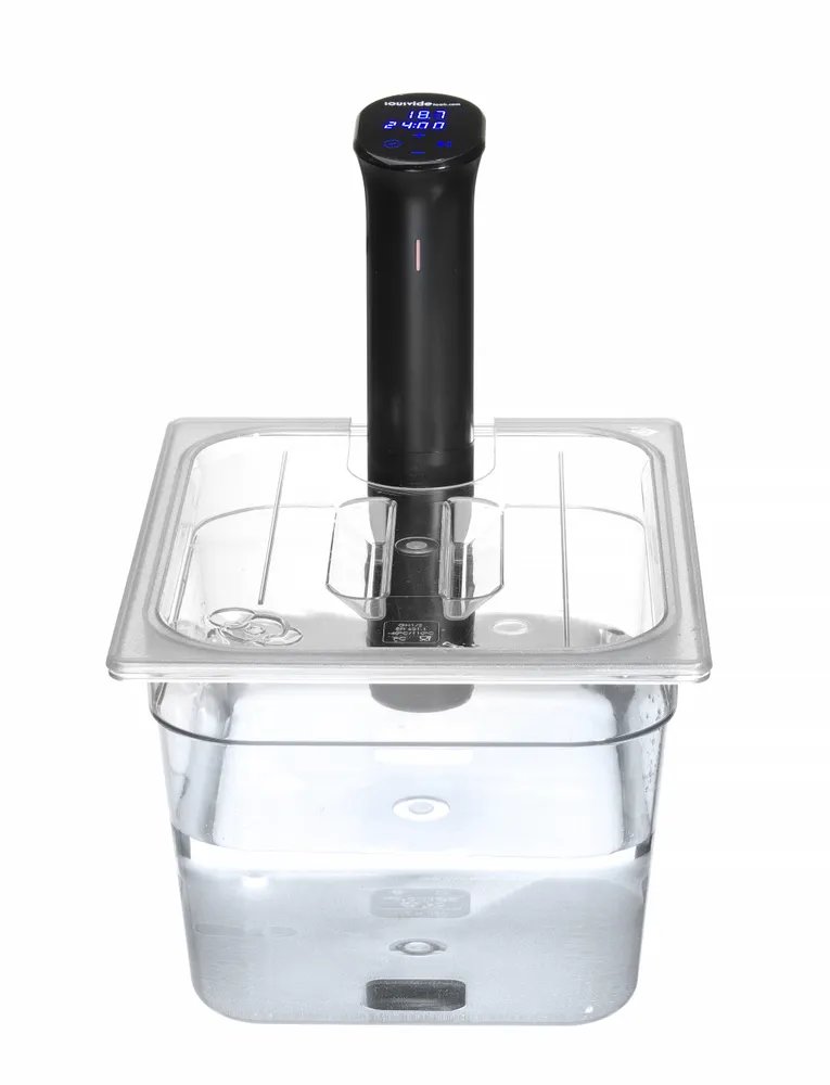 Gastronorm-Deckel mit Sous-Vide-Stab-Aussparung, GN 1/2, Transparent, 265x325mm Gastronorm-Deckel mit Sous-Vide-Stab-Aussparung, GN 1/2, Transparent, 265x325mm