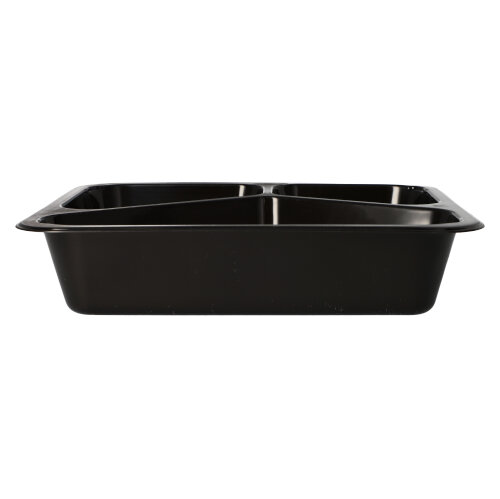 500 Mikrowellenschalen, PP 3-geteilt 1095 ml 4,9 cm x 22,7 cm x 17,8 cm schwarz 6000 Mikrowellenschalen, PP 3-geteilt 1095 ml 4,9 cm x 22,7 cm x 17,8 cm schwarz