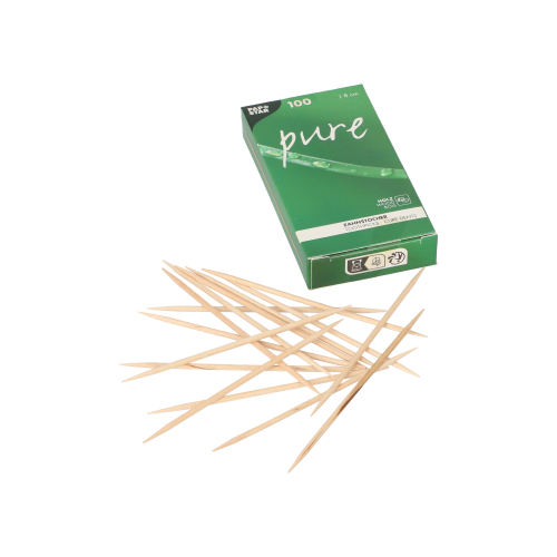 672000 Zahnstocher, Holz "pure" rund 8 cm