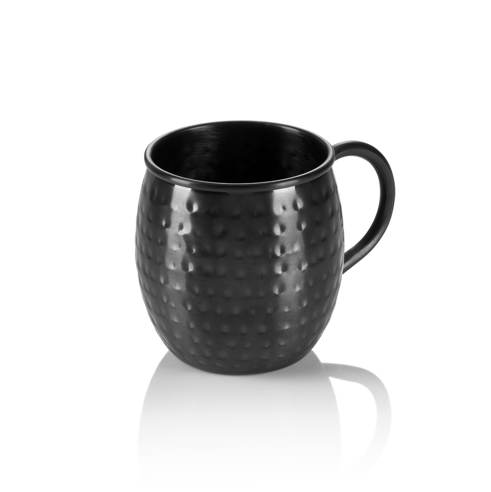 Moscow Mule Set, 0,45 ltr., Ø 8,5 cm, Höhe 10 cm, schwarz, gehämmert, Set á 2 Stück Moscow Mule Set, 0,45 ltr., Ø 8,5 cm, Höhe 10 cm, schwarz, gehämmert, Set á 2 Stück