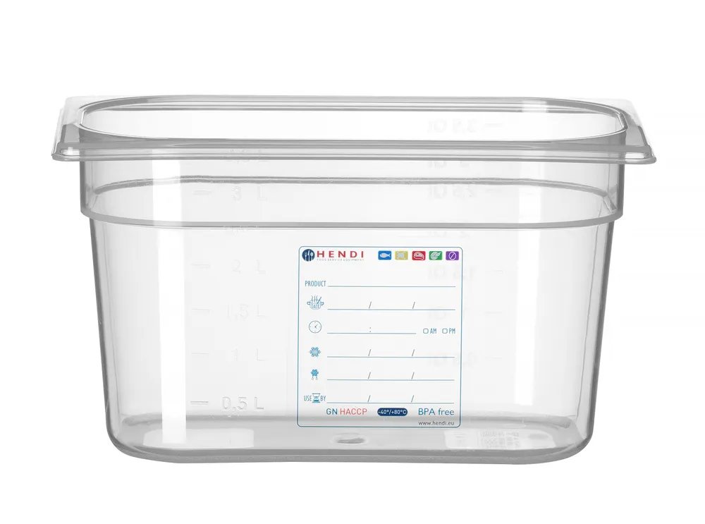 Gastronorm-Behälter 1/4, GN 1/4, 4L, Transparent, 265x162x(H)150mm Gastronorm-Behälter 1/4, GN 1/4, 4L, Transparent, 265x162x(H)150mm