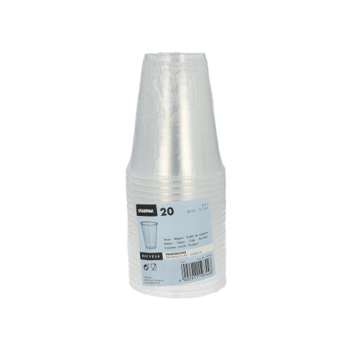 6400 Trinkbecher, PP 0,3 l Ø 9,5 cm · 11,1 cm transparent mit Schaumrand