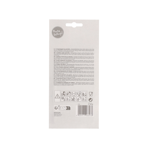 120 Geburtstagskerzen 10 cm farbig sortiert mit Halter 34560 Geburtstagskerzen 10 cm farbig sortiert mit Halter