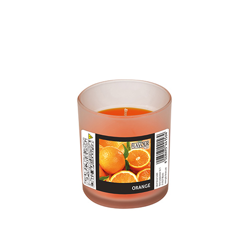 768 "Flavour by GALA" Duftkerze im Glas Ø 70 mm · 77 mm orange - Orange "Indro"