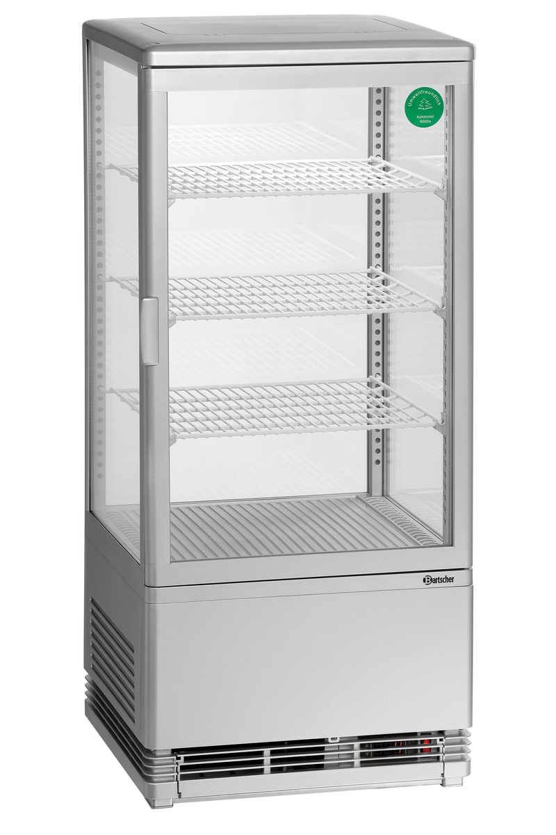 Mini-Kühlvitrine 78L, silber