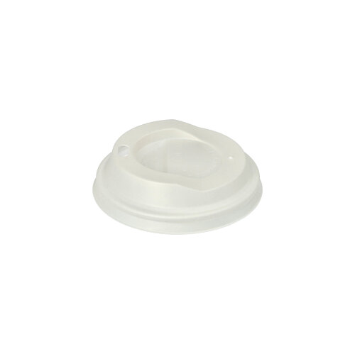 48000 Dom-Deckel, C-PLA rund Ø 8 cm · 2,1 cm weiss
