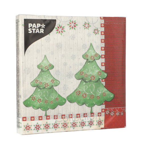 21600 Servietten, 3-lagig 1/4-Falz 33 cm x 33 cm "Winter Harmony"