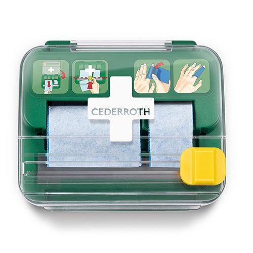 6 "Cederroth" Soft Foam Bandage Spender 2-in-1 12,3 cm x 13,8 cm x 14,2 cm grün