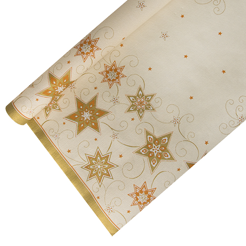 216 Tischdecke, Papier 6 m x 1,2 m creme "Just Stars"