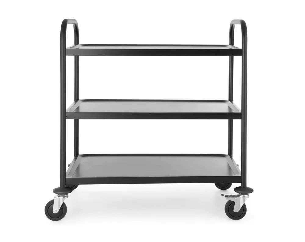 Servierwagen mattschwarz, 905x585x(H)945mm Servierwagen mattschwarz, 905x585x(H)945mm
