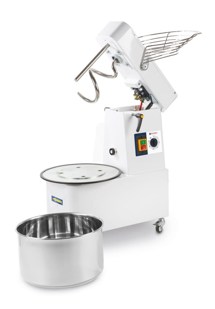 Spiralmixer mit aufklappbarem Kopf und abnehmbarer Schüssel, HENDI, 35 kg/h, 10L, 230V/370W, 380x590x(H)575mm Spiralmixer mit aufklappbarem Kopf und abnehmbarer Schüssel, HENDI, 35 kg/h, 10L, 230V/370W, 380x590x(H)575mm