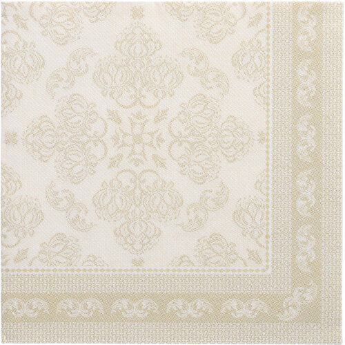 12500 Servietten "ROYAL Collection" 1/4-Falz 40 cm x 40 cm champagner "Arabesque"