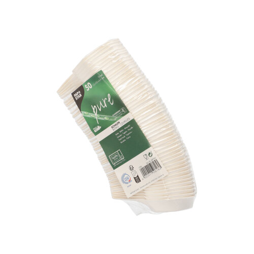39000 Fingerfood - Schalen Zuckerrohr "pure" 15 ml 1,5 cm x 9,5 cm x 6,3 cm weiss "Hexagon"