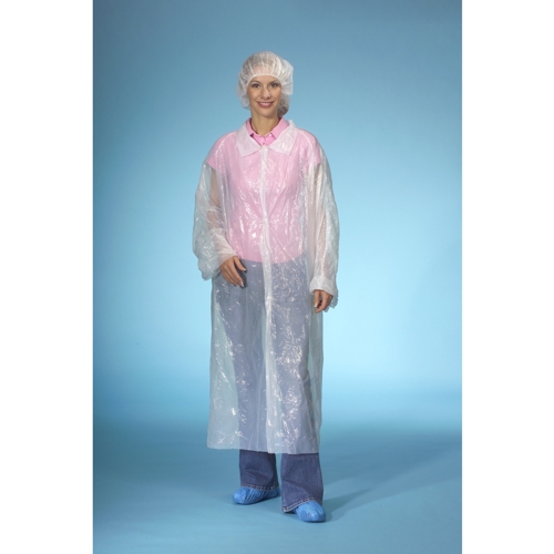 2400 Besucherkittel, HDPE 150 cm x 125 cm weiss