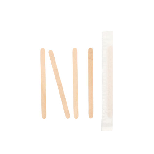 1000 Rührstäbchen, Holz "pure" 9 cm x 6 mm einzeln gehüllt 240000 Rührstäbchen, Holz "pure" 9 cm x 6 mm einzeln gehüllt