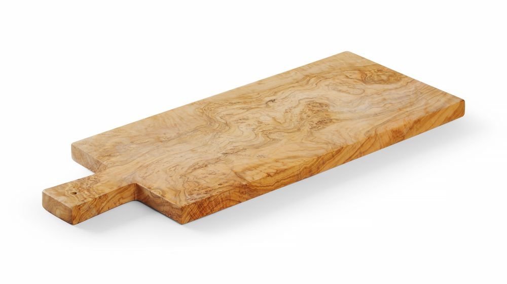 Schneide- und Servierbrett aus Olivenholz, HENDI, 480x190x(H)22mm