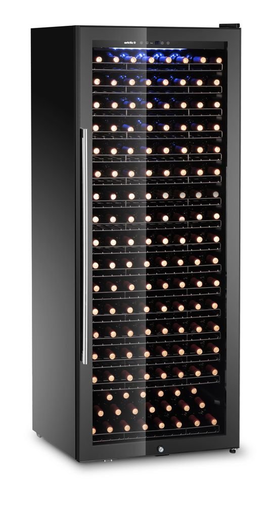 Weinkühler, 1 Zone, 224 Flaschen, Arktic, 542L, Schwarz, 685x700x(H)1833mm Weinkühler, 1 Zone, 224 Flaschen, Arktic, 542L, Schwarz, 685x700x(H)1833mm