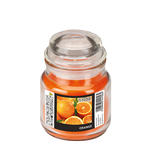 Flavour by GALA Bonbonglas mit Wachsfüllung Ø 63 mm · 85 mm orange - Orange